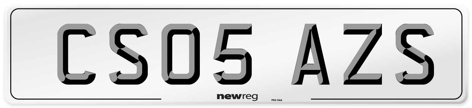 CS05 AZS Number Plate from New Reg